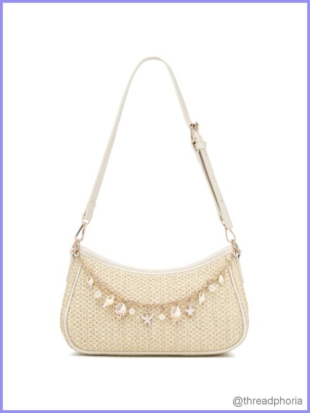 Straw Shoulder Bag for Women Woven Boho Summer Beach Purse Handbag